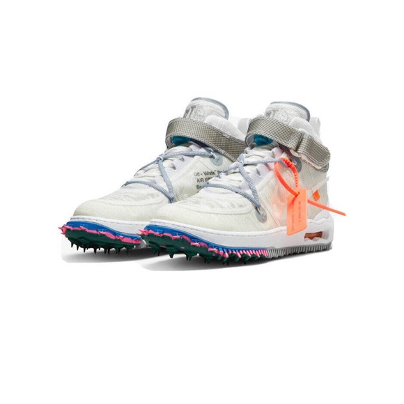 Nike Off-White Air Force 1 Mid Mens 10.5  White DO6290-100 Sneakers New DS - Picture 1 of 7